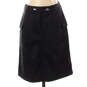 NWT J. McLaughlin Front Zip Luggage Pencil Skirt. Black. Size 2